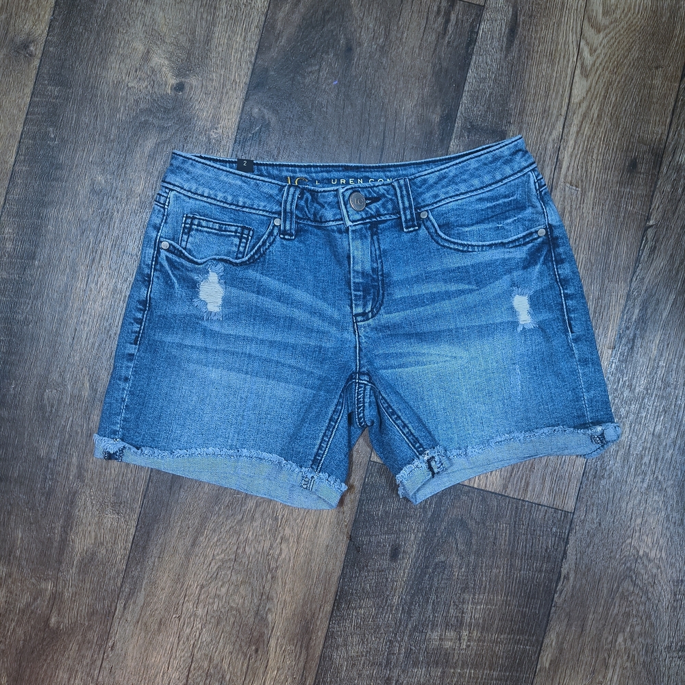LC Lauren Conrad Distressed Denim Shorts
